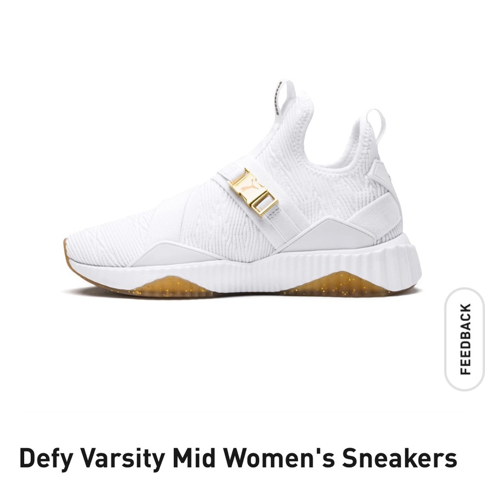 White Puma Defy Varsity Mid Women's Sneakers